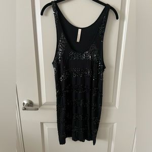 Sparkly black mini dress